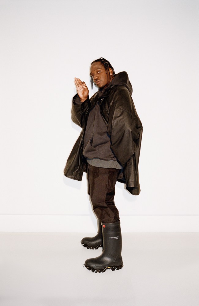 Portrait of Pusha T photographed by Eric Johnson for Rolling Stone on September 12, 2022 in New York, New York.