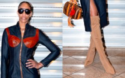 A'ja Wilson wears sergio hudson for Las Vegas Aces x Ally wnba game Arrivals