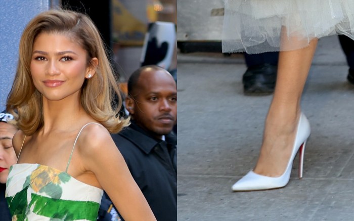 Zendaya is seen at "Good Morning America" on April 23 in New York City.