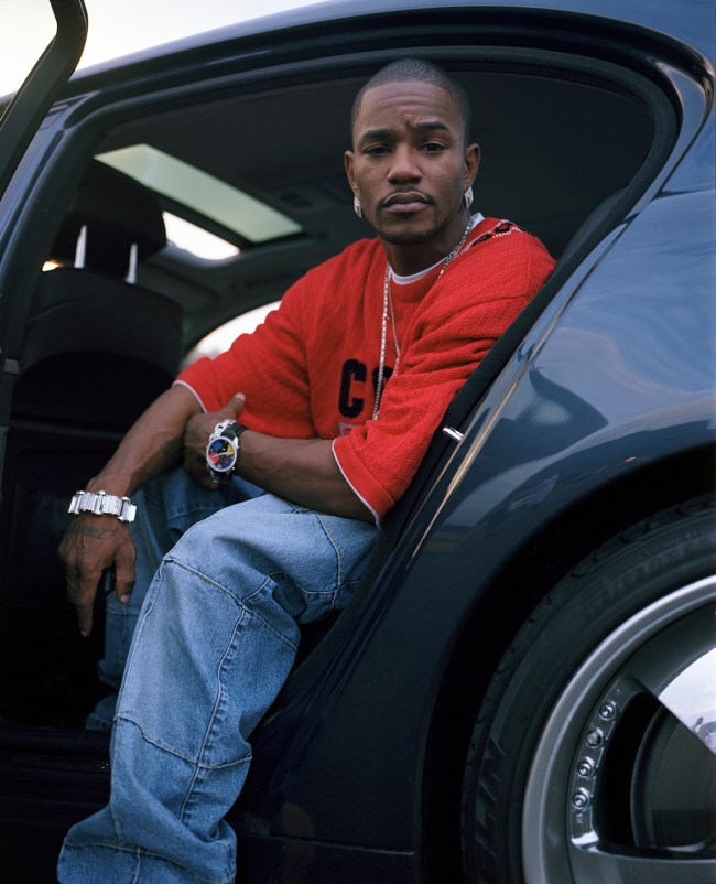 Rapper Cam'ron of Roc-A-Fella Records in June, 2002 in Fort Lee, New Jersey. (Photo by Gregory Bojorquez/Getty Images)