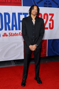 NEW YORK, NEW YORK - JUNE 22: Nick Smith Jr. arrives prior to the first round of the 2023 NBA Draft at Barclays Center on June 22, 2023 in the Brooklyn borough of New York City. NOTE TO USER: User expressly acknowledges and agrees that, by downloading and or using this photograph, User is consenting to the terms and conditions of the Getty Images License Agreement. (Photo by Arturo Holmes/Getty Images)