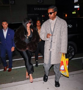 NEW YORK, NY - OCTOBER 04: Rihanna and ASAP Rocky are seen on October 4, 2024 in New York City.  (Photo by XNY/Star Max/GC Images) *** Local Caption ***Rihanna;ASAP Rocky