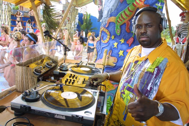 MTV DJ Funk Master Flex during 'Carmen Electra's Dance Party' during MTV's Spring Break 2001 in Cancun, Mexico, which airs March 23-25. 3/14/01 Photo by Scott Gries/ImageDirect.*** Exclusive ***