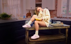 Sydney Sweeney in Hey Dude's new slippers