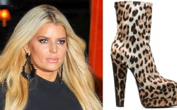 Left: Jessica Simpson
Right: Roberto Cavalli jaguar print boot