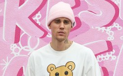 justin bieber, pink wall, drew house, beanie