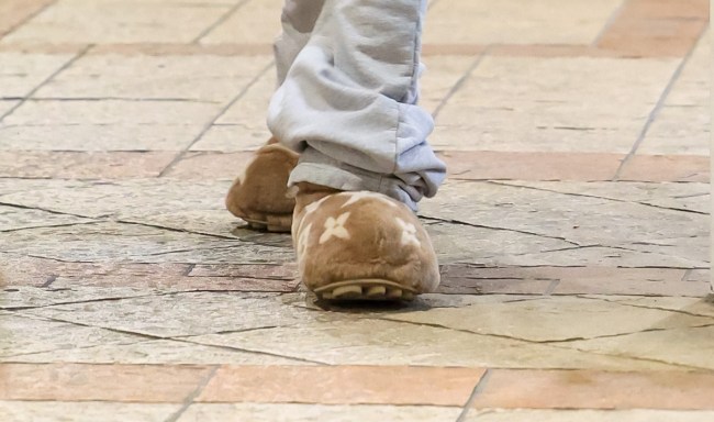 Justin Bieber, louis vuitton, spring 2024, pharrell williams, shearling boots, ugly shoes,