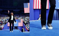 Kamala Harris at a rally in Greensboro, North Carolina on Sept. 12, 2024.