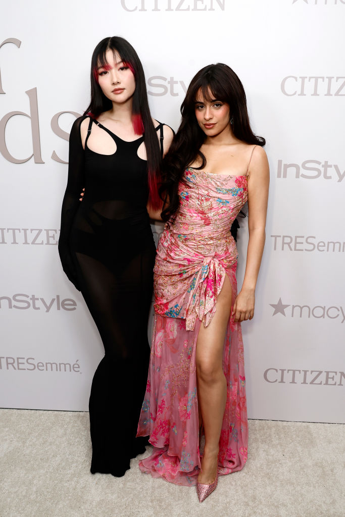 BEL AIR, CALIFORNIA - OCTOBER 24: (L-R) Katie Qian and Camila Cabello attend the InStyle Imagemaker Awards at Private Residence on October 24, 2024 in Bel Air, California. (Photo by Frazer Harrison/Getty Images)