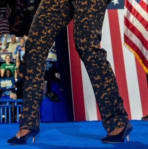 KALAMAZOO, MICHIGAN - OCTOBER 26: Democratic presidential candidate, U.S. Vice President Kamala Harris greets former first lady Michelle Obama during a campaign rally at the Wings Event Center on October 26, 2024 in Kalamazoo, Michigan. Vice President Harris will be campaigning today with former U.S. First Lady Michelle Obama in the battleground swing state of Michigan. With 10 days remaining, Harris continues campaigning against Republican presidential nominee, former U.S. President Donald Trump ahead of the November 5 election.  (Photo by Brandon Bell/Getty Images)