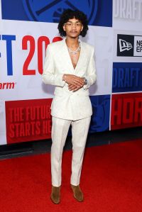 NEW YORK, NEW YORK - JUNE 22: Kobe Bufkin arrives prior to the first round of the 2023 NBA Draft at Barclays Center on June 22, 2023 in the Brooklyn borough of New York City. NOTE TO USER: User expressly acknowledges and agrees that, by downloading and or using this photograph, User is consenting to the terms and conditions of the Getty Images License Agreement. (Photo by Arturo Holmes/Getty Images)