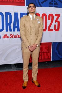 NEW YORK, NEW YORK - JUNE 22: Jett Howard arrives prior to the first round of the 2023 NBA Draft at Barclays Center on June 22, 2023 in the Brooklyn borough of New York City. NOTE TO USER: User expressly acknowledges and agrees that, by downloading and or using this photograph, User is consenting to the terms and conditions of the Getty Images License Agreement. (Photo by Arturo Holmes/Getty Images)