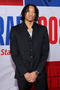 NEW YORK, NEW YORK - JUNE 22: Nick Smith Jr. arrives prior to the first round of the 2023 NBA Draft at Barclays Center on June 22, 2023 in the Brooklyn borough of New York City. NOTE TO USER: User expressly acknowledges and agrees that, by downloading and or using this photograph, User is consenting to the terms and conditions of the Getty Images License Agreement. (Photo by Arturo Holmes/Getty Images)