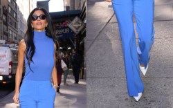 Nicole Scherzinger wears pointed pumps in New York City