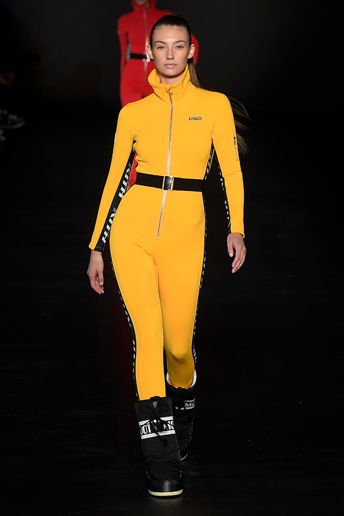 Model on the catwalk, tecnica moon boots, Kith show, Runway, Spring Summer 2020, New York Fashion Week, USA - 05 Sep 2019