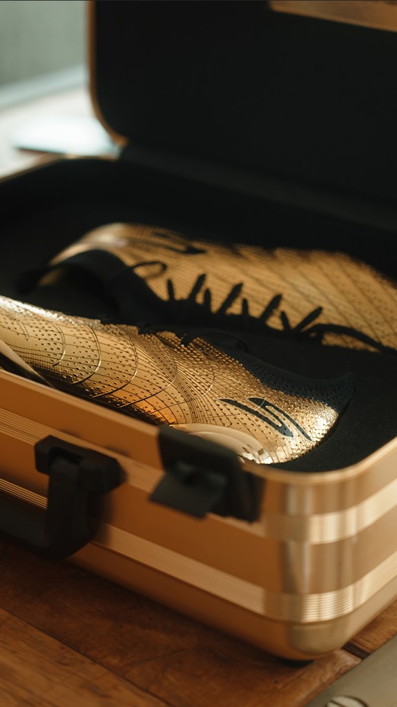 Skechers' limited-edition gold version of the SKX_01 boot.