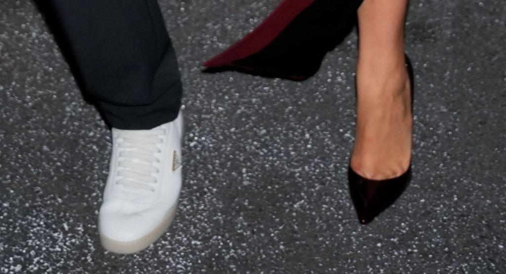 A closer at Tom Holland and Zendaya's footwear.