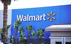 The storefront of Walmart in Los Angeles, California on August 18, 2020.