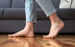 Neuropathy, common foot problems, Pain in the foot of the elderly.Symptoms of peripheral neuropathy.Most symptoms are numbness in the fingertips and foot.